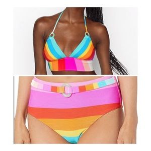 Trina Turk Sunrise Halter top and high waist bottom sz.6